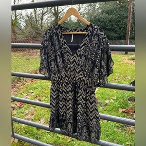 XS Black and gold Free People dress